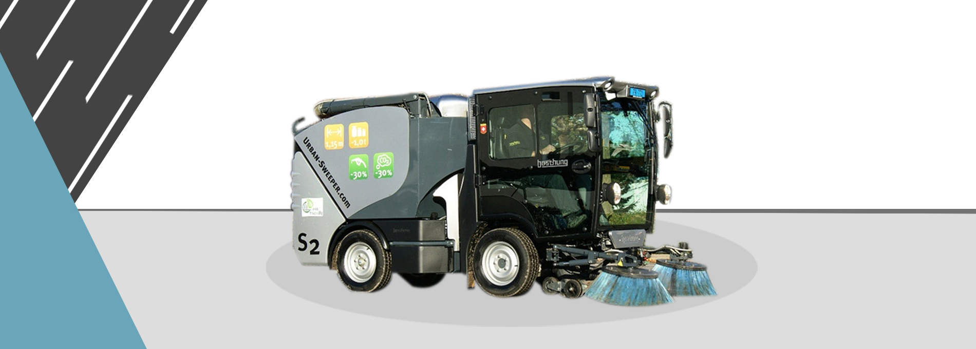 Geni Meydan, Park ve Yaprak Sprge Makinesi Boschung S2 Urban Sweeper