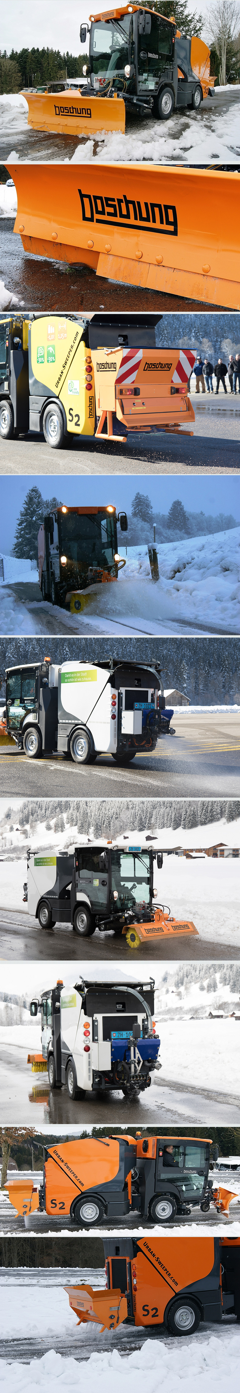 Belden Krmal Dizel Kar Krekli ve Tuzlama Makinesi Boschung S2 Urban Sweeper