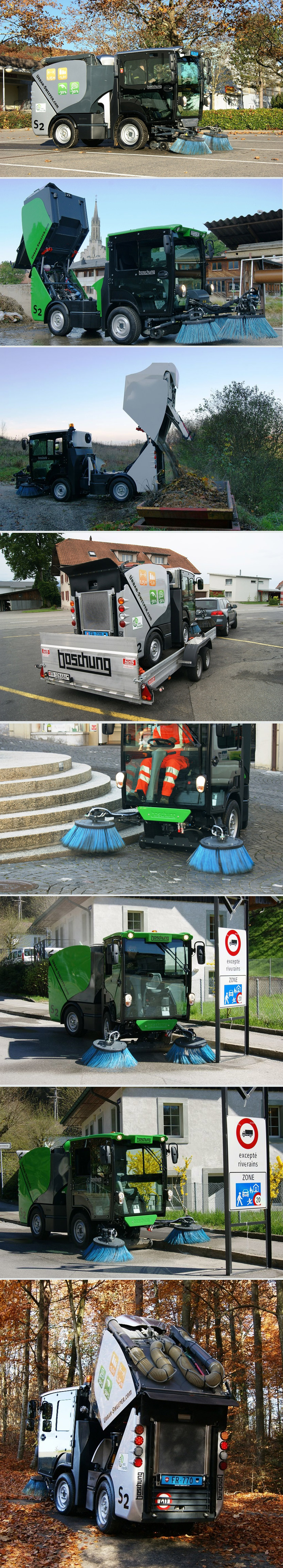 Geni Meydan, Park ve Yaprak Sprge Makinesi Boschung S2 Urban Sweeper