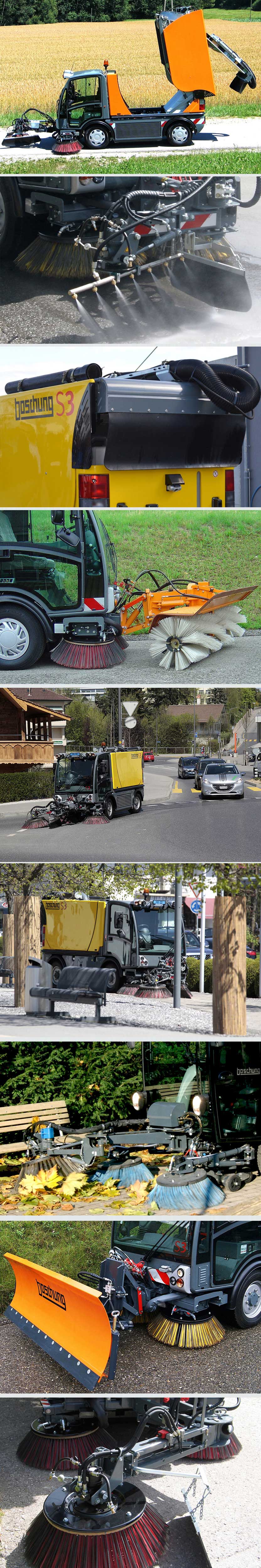 4 Tekerden Hareketli Yol sprge Arac Boschung Compact Sweeper S3